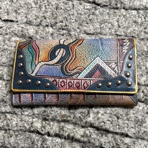 Biacci Colorful Leather Wallet with Studs